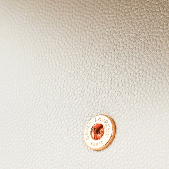 Saint Laurent Uptown Off-White Textured-Leather Mini Shoulder Bag - Picture 9 of 11